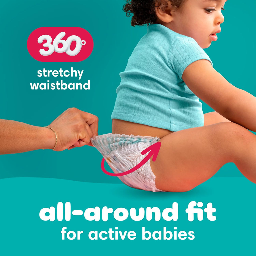 Pampers Diapers - Cruisers 360 - Size 7, 88 Count, Babyproof up to 100% Leakproof Pull-On Diaper