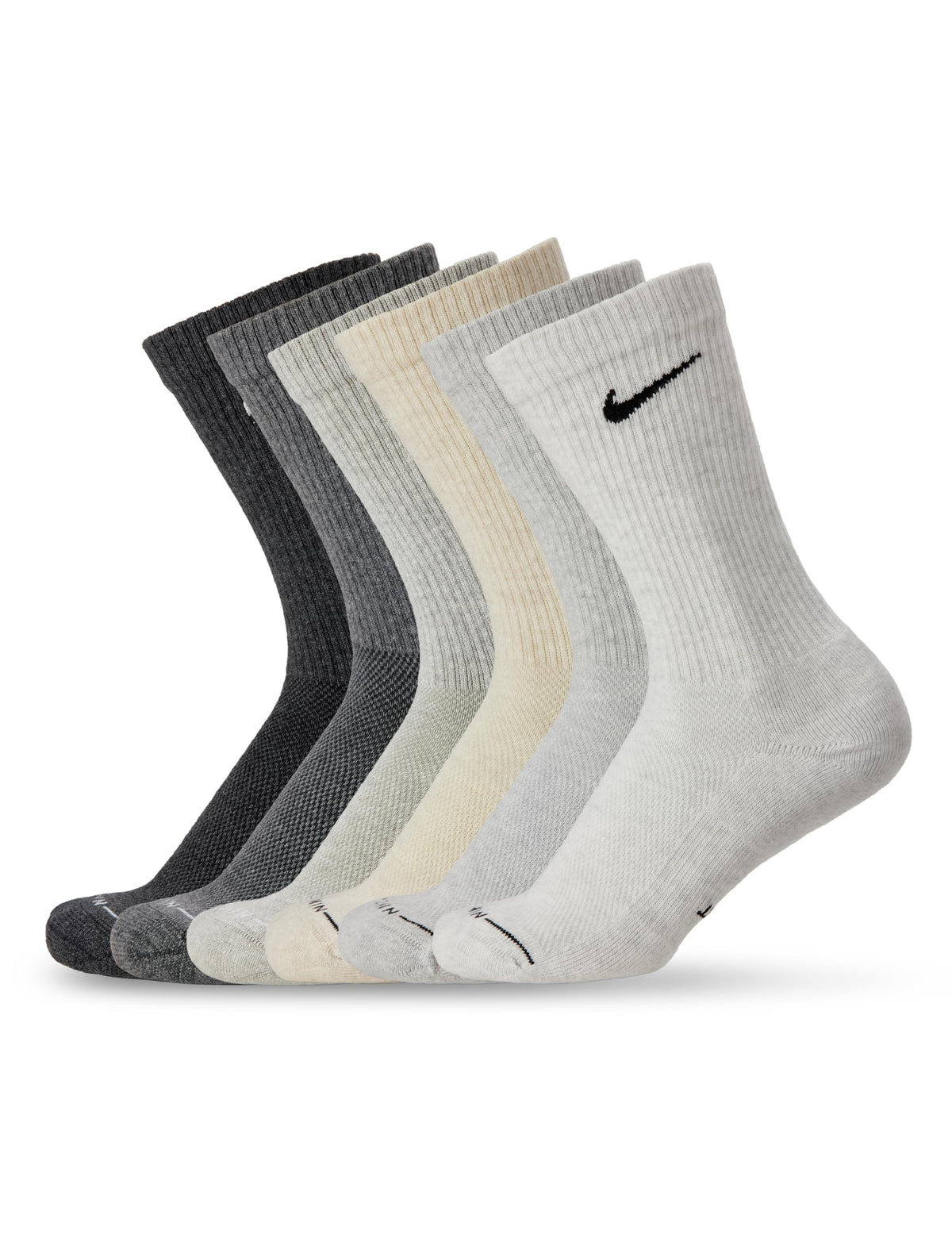 Nike Unisex Adult Everyday Elevated Crew Socks (6-Pack) | Mens and Womens