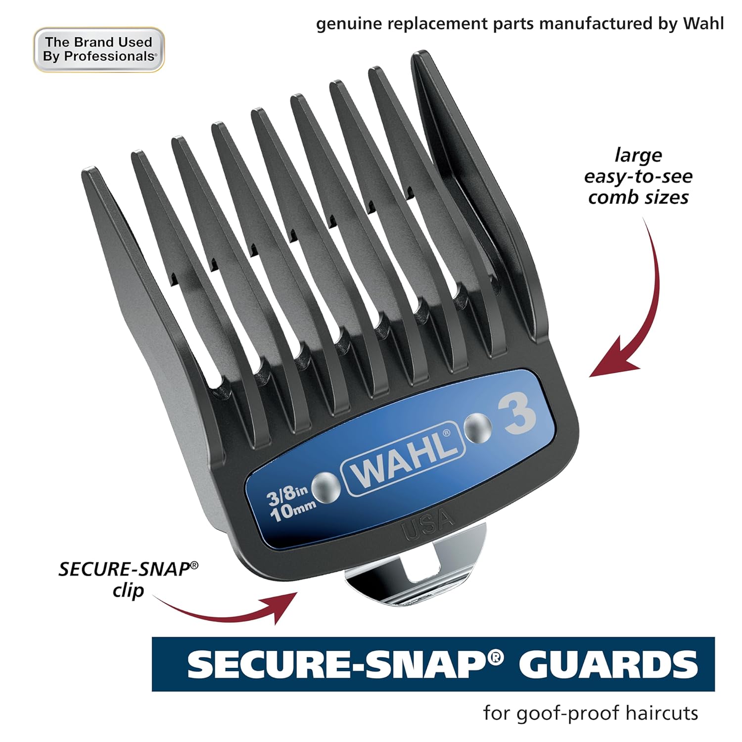 Wahl Professional Secure-Snap Guide Comb Set - 12 Piece