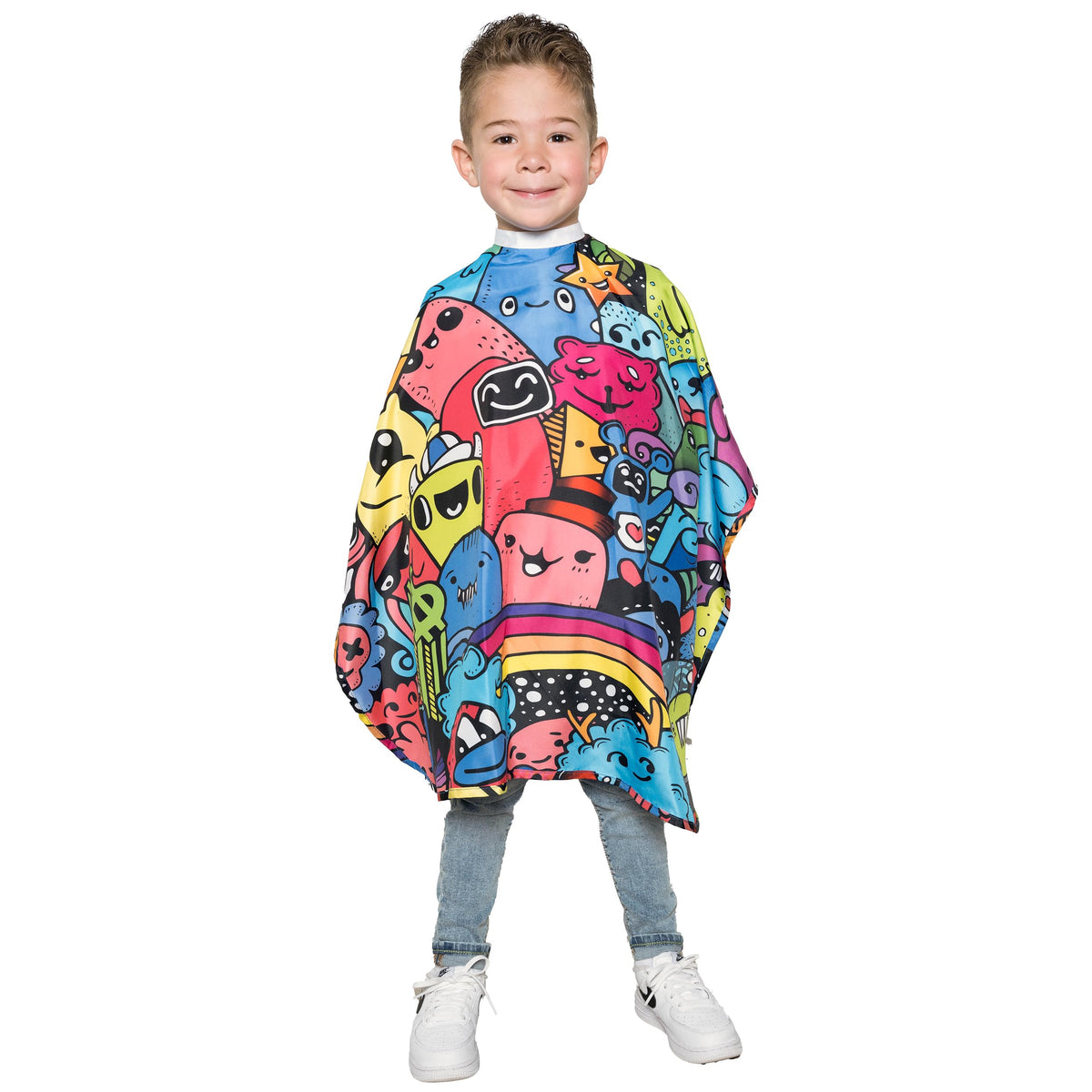Betty Dain Kids Styling Haircut Cape, Social Kids Print, 30" x 36"