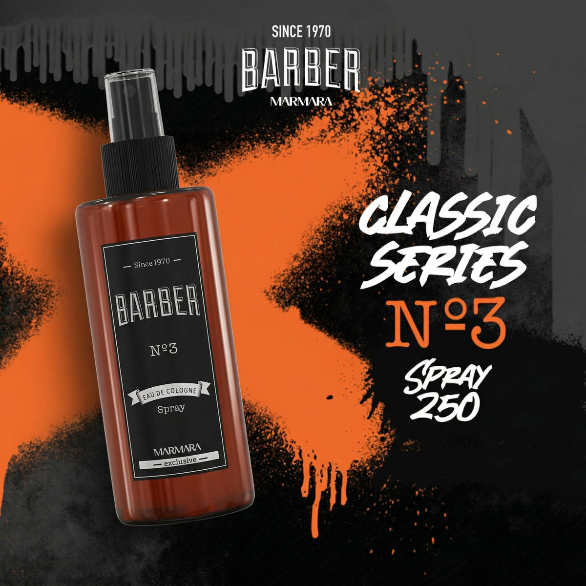 barber marmara No.3 Aftershave For Men, Turkish Eau De Cologne, Refreshing & Soothing, Moisturising & Cleansing.Leather, Cedarwood & Pacthouli Scent. Long Lasting Fragrance, 16.9 fl oz