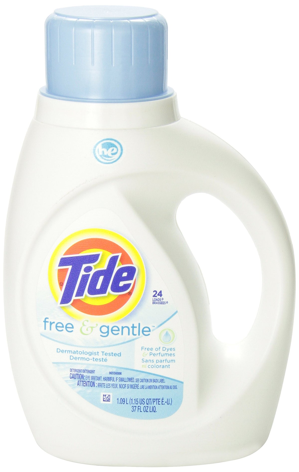 Tide Free & Gentle Liquid Laundry Detergent, 100 Loads, 132 fl oz, Tide Laundry Detergent, Clean Laundry Detergent