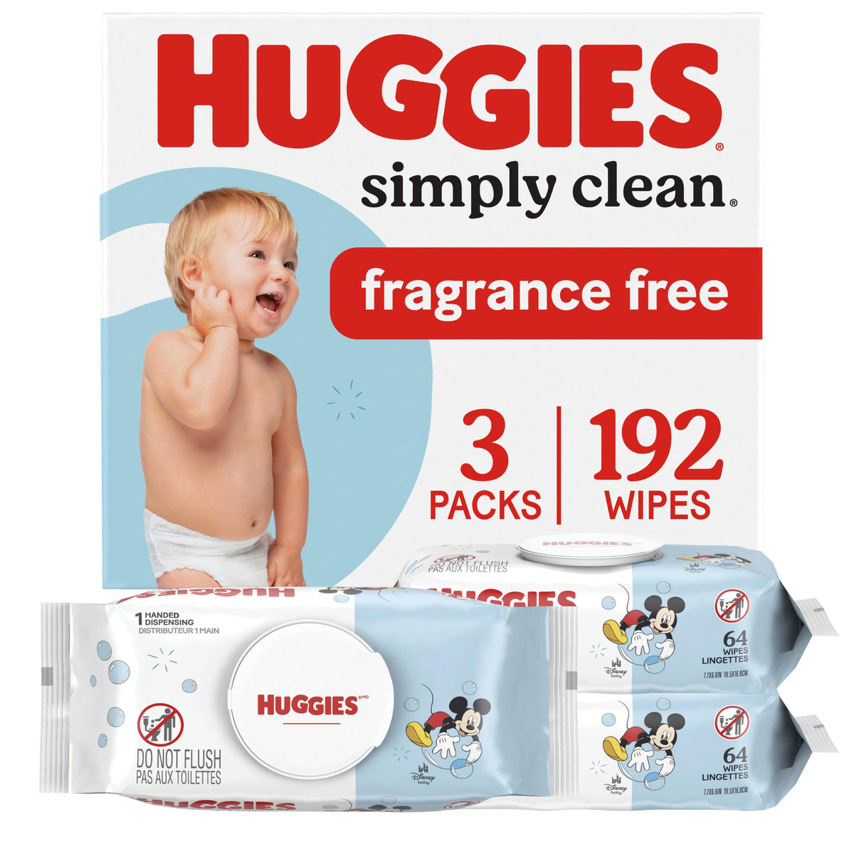 Huggies Simply Clean Baby Wipes, Unscented, 11 Packs, 704 Wipes