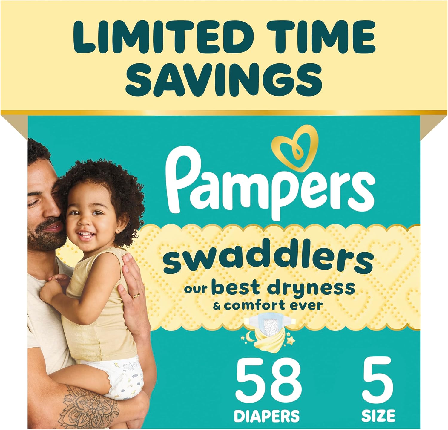 Pampers Swaddlers Newborn Diapers, Size Newborn (10 lbs), 84 Count, Fragrance Free, Hypoallergenic, Absorbent, Pediatrician Recommended, Skin Safe