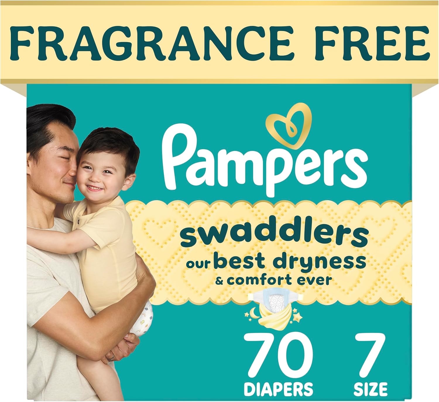 Pampers Swaddlers Newborn Diapers, Size Newborn (10 lbs), 84 Count, Fragrance Free, Hypoallergenic, Absorbent, Pediatrician Recommended, Skin Safe
