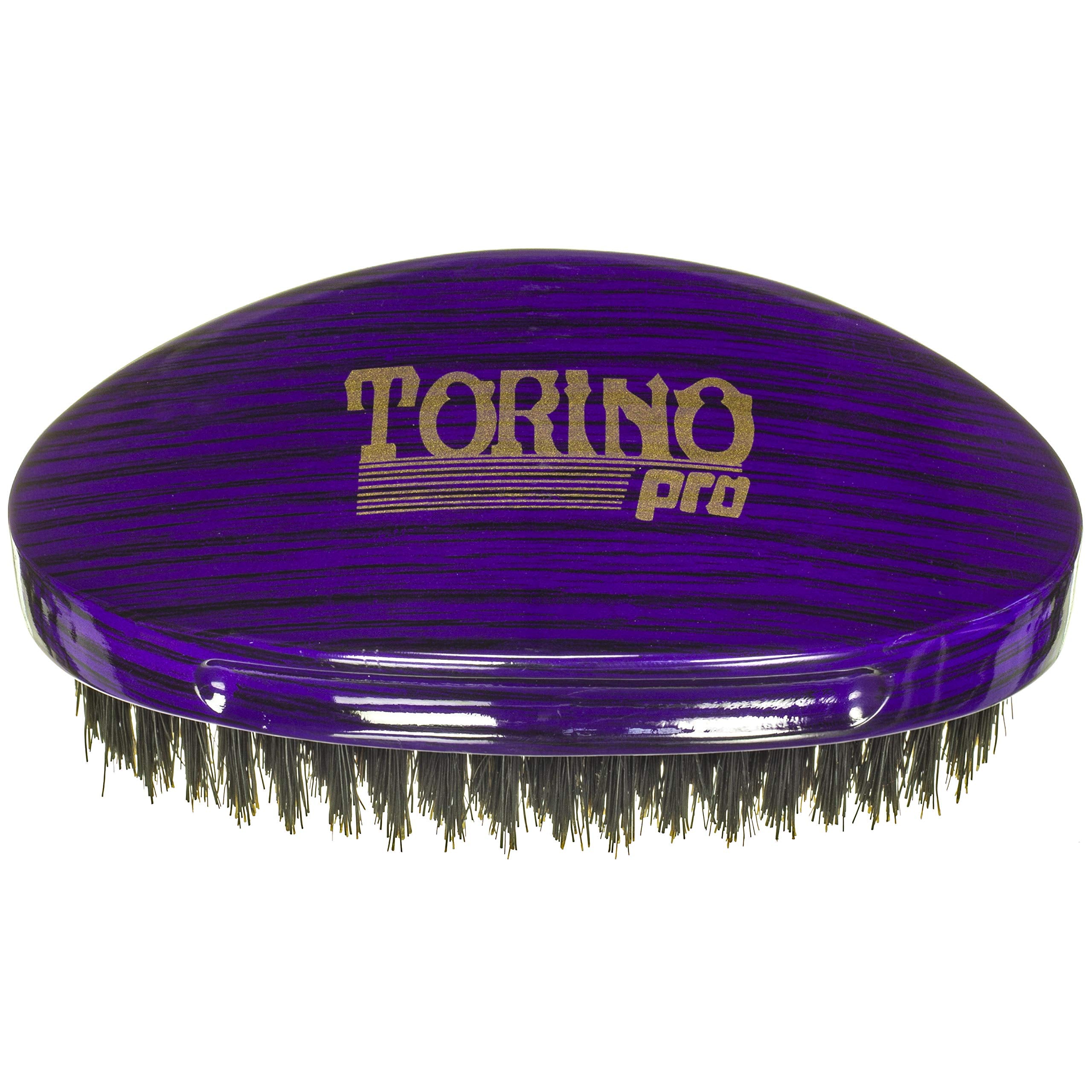 Torino Pro Wave Palm Brush #730 by Brush King - Medium Curve 360 Waves Multi-Purpose Brush