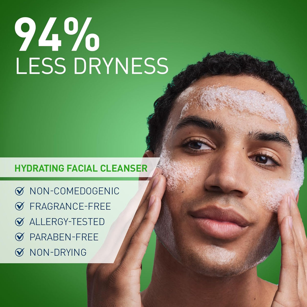 CeraVe Hydrating Cleanser with Hyaluronic Acid, Gentle Face Cleanser,16oz