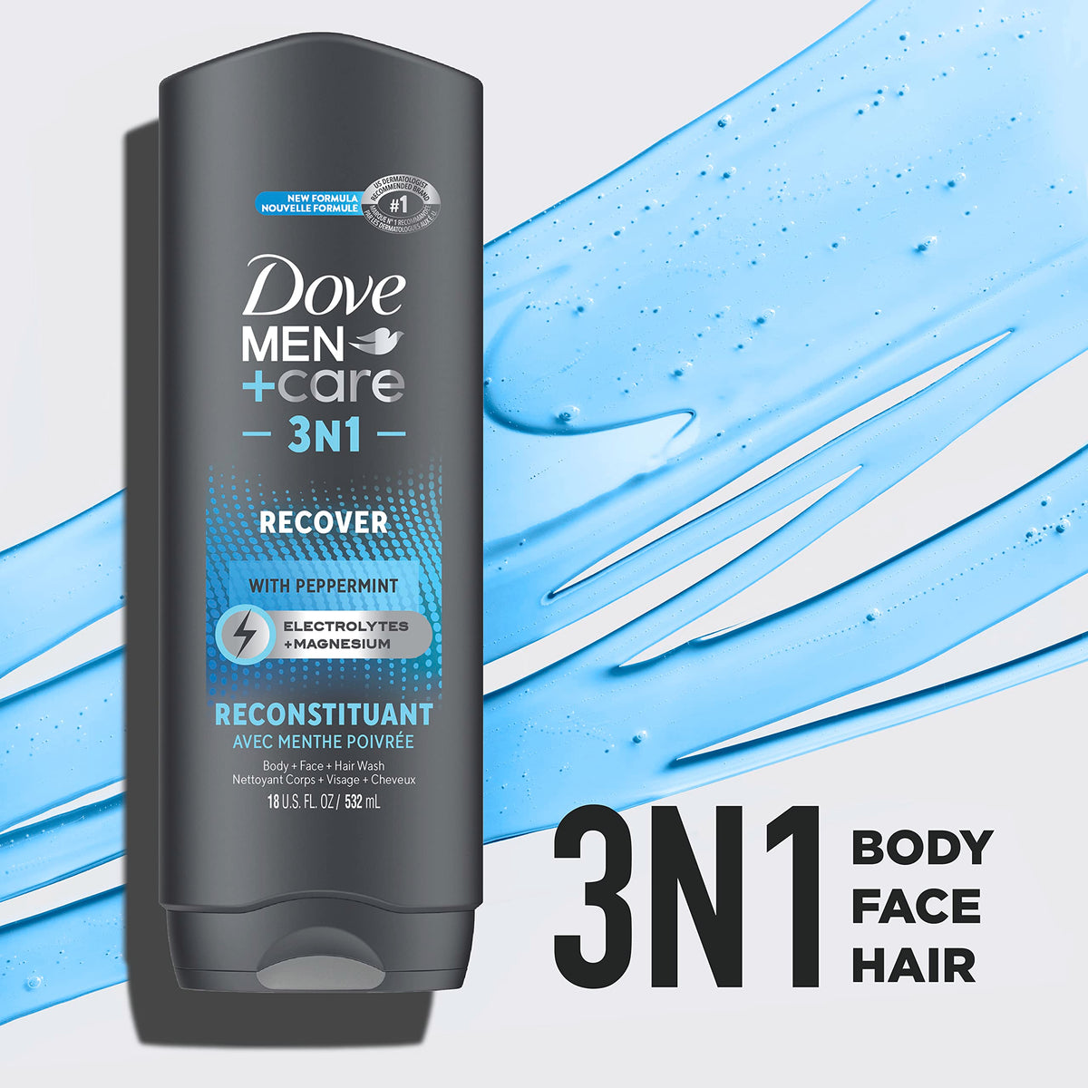 DOVE MEN Moisturizing Body Wash for Men, Eucalyptus + Cedar Oil, 26oz