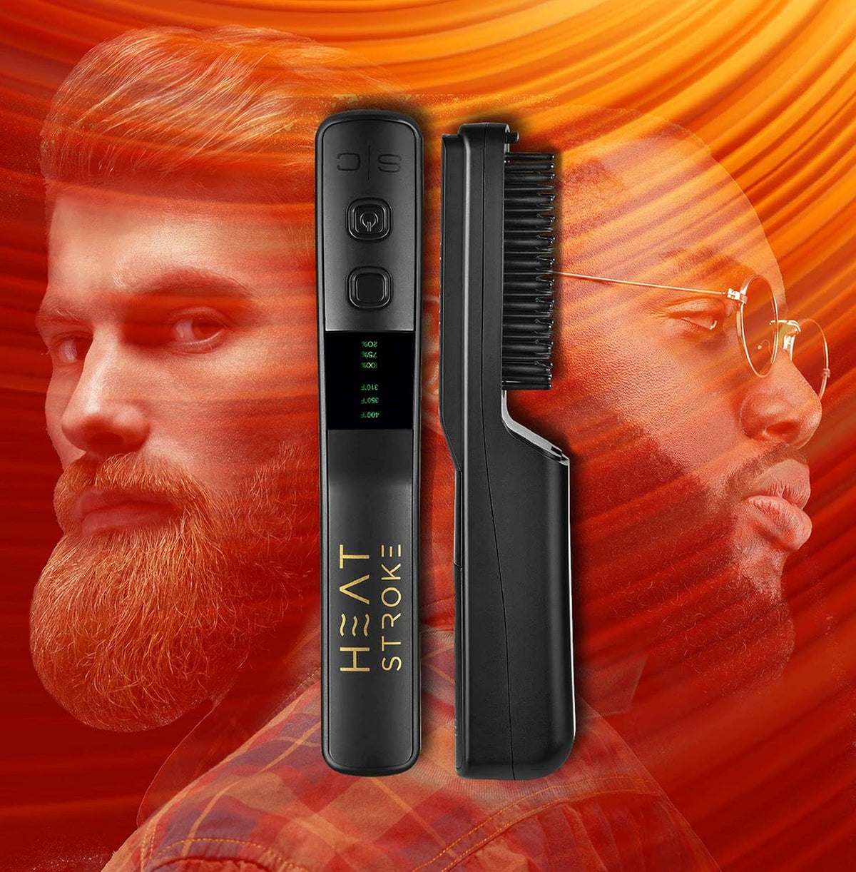 StyleCraft Heat Stroke Cordless Beard & Styling Hot Brush Hair Straightener