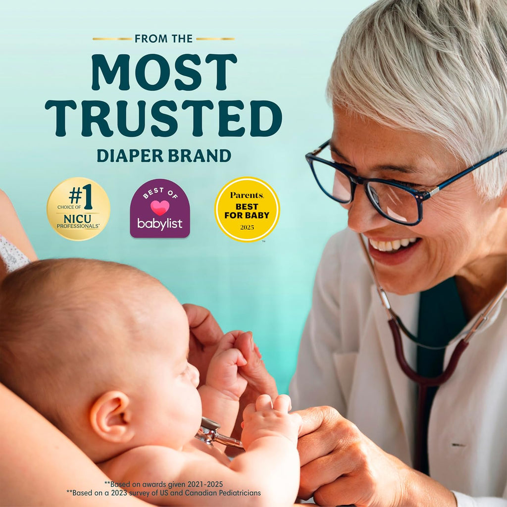 Pampers Swaddlers Newborn Diapers, Size Newborn (10 lbs), 84 Count, Fragrance Free, Hypoallergenic, Absorbent, Pediatrician Recommended, Skin Safe