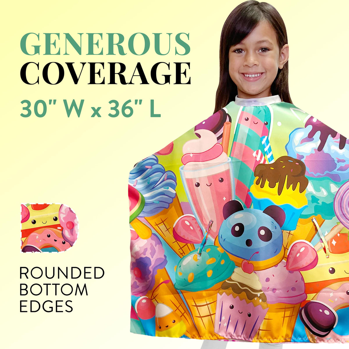 Betty Dain Kids Styling Haircut Cape, Social Kids Print, 30" x 36"