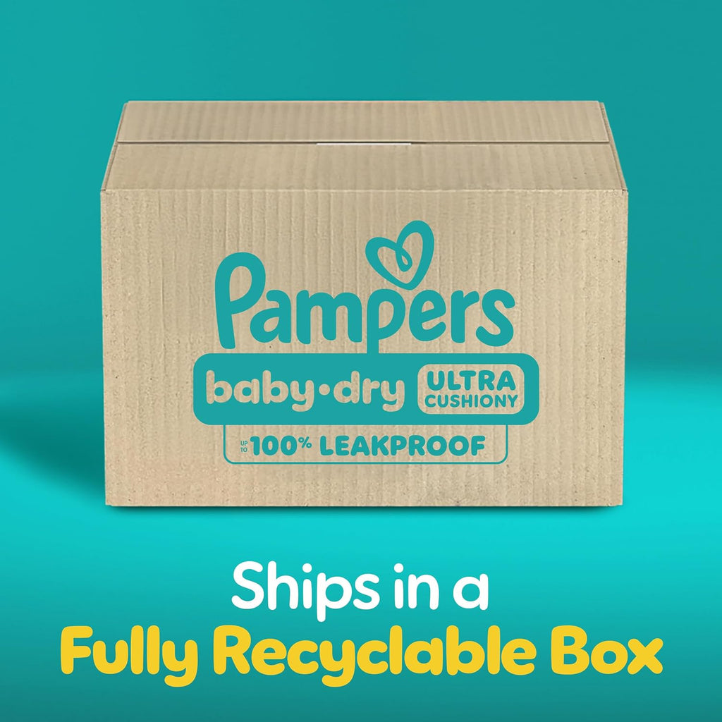 Pampers Diapers - Baby Dry - Size 3, 104 Count, Absorbent Disposable Infant Diaper (Packaging May Vary)