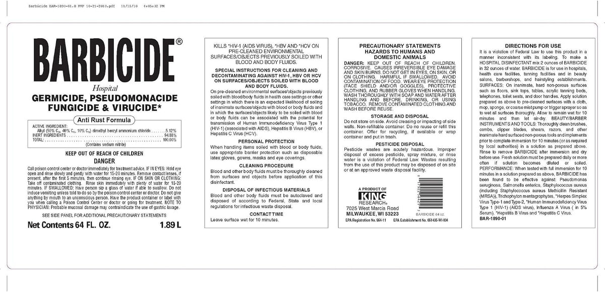 BARBICIDE Disinfectant Jar and Concentrate Starter Set (37 Oz Jar +16 Fl Oz)– Professional Salon, Spa & Barber Tool Sanitizing Kit