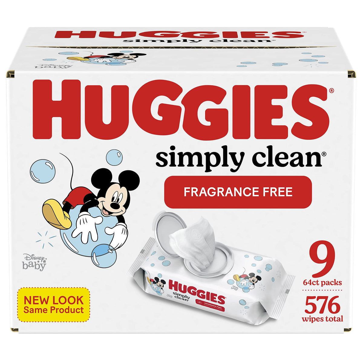 Huggies Simply Clean Baby Wipes, Unscented, 11 Packs, 704 Wipes