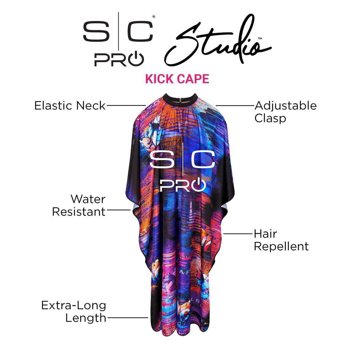 Stylecraft Kick Cover Barber Cape Water-Resistant Hair Cutting One Size