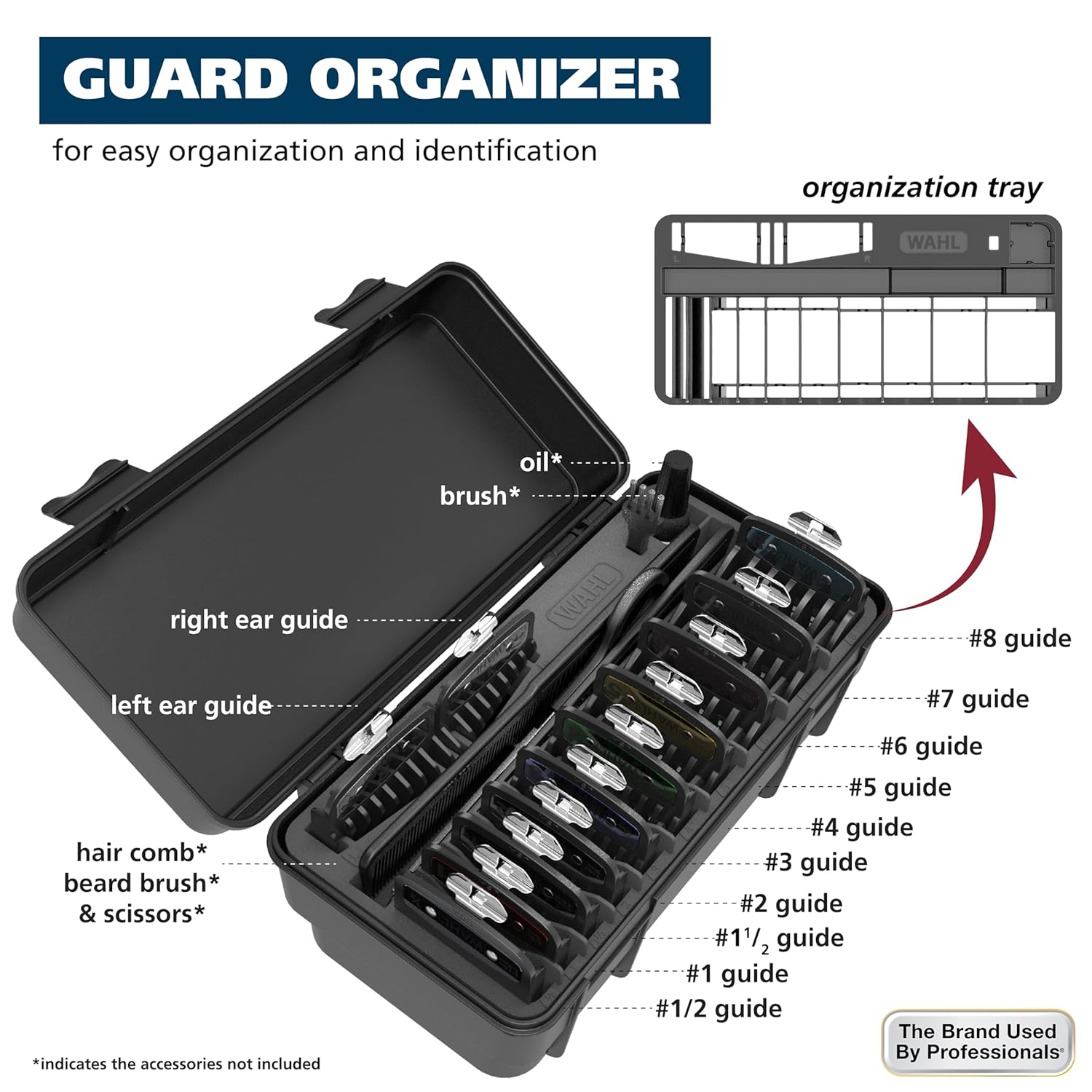 Wahl Professional Secure-Snap Guide Comb Set - 12 Piece