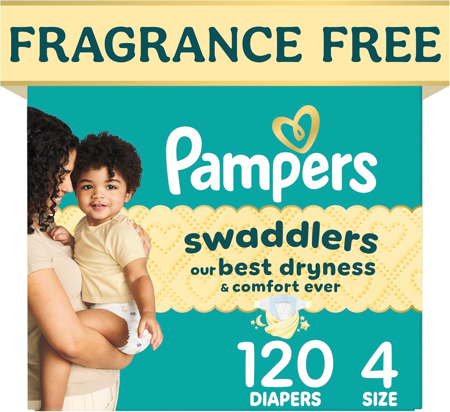 Pampers Swaddlers Newborn Diapers, Size Newborn (10 lbs), 84 Count, Fragrance Free, Hypoallergenic, Absorbent, Pediatrician Recommended, Skin Safe