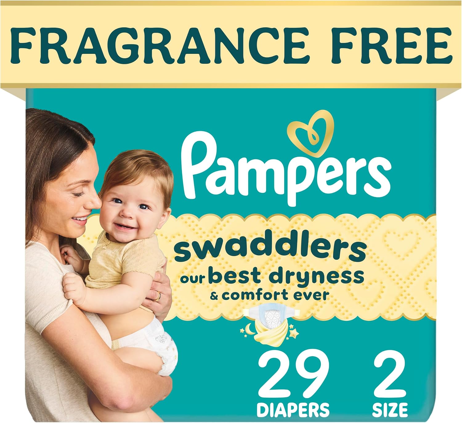 Pampers Swaddlers Newborn Diapers, Size Newborn (10 lbs), 84 Count, Fragrance Free, Hypoallergenic, Absorbent, Pediatrician Recommended, Skin Safe