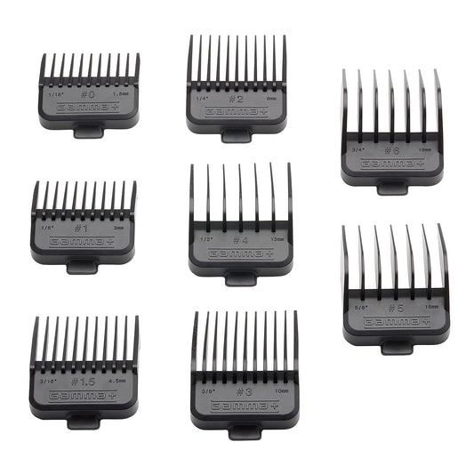 GAMMA+ Professional Dubs & Tight Magnetic Clipper Guards from 1/16 to 3/4