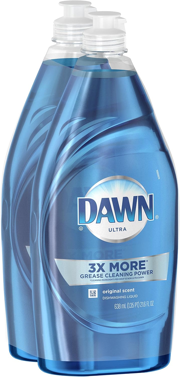 Dawn Ultra Dish Soap Refill Jug, Large Size Original Blue Liquid Dishwashing Detergent, Powerful Dish Soap for Grease, 51.5 oz