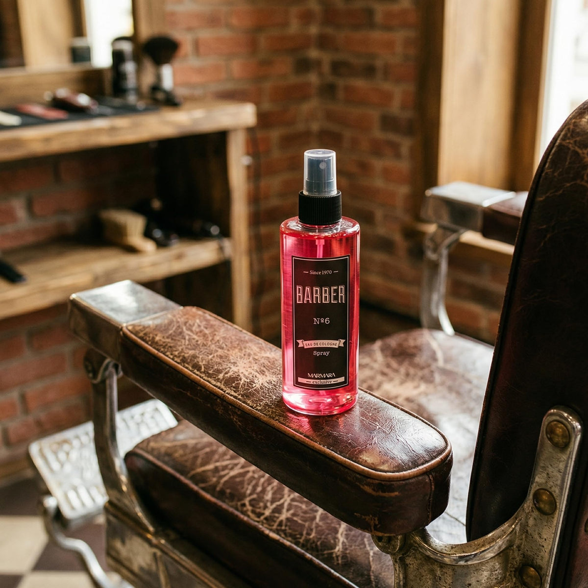 barber marmara No.3 Aftershave For Men, Turkish Eau De Cologne, Refreshing & Soothing, Moisturising & Cleansing.Leather, Cedarwood & Pacthouli Scent. Long Lasting Fragrance, 16.9 fl oz