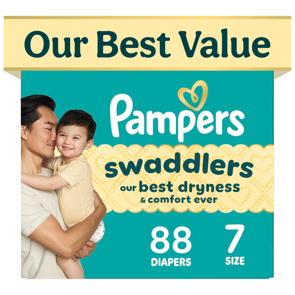 Swaddlers Diapers, Size 5 (20-37 lbs), 132 Count, Fragrance Free, Hypoallergenic, Absorbent, Pediatrician Recommended, Skin Safe