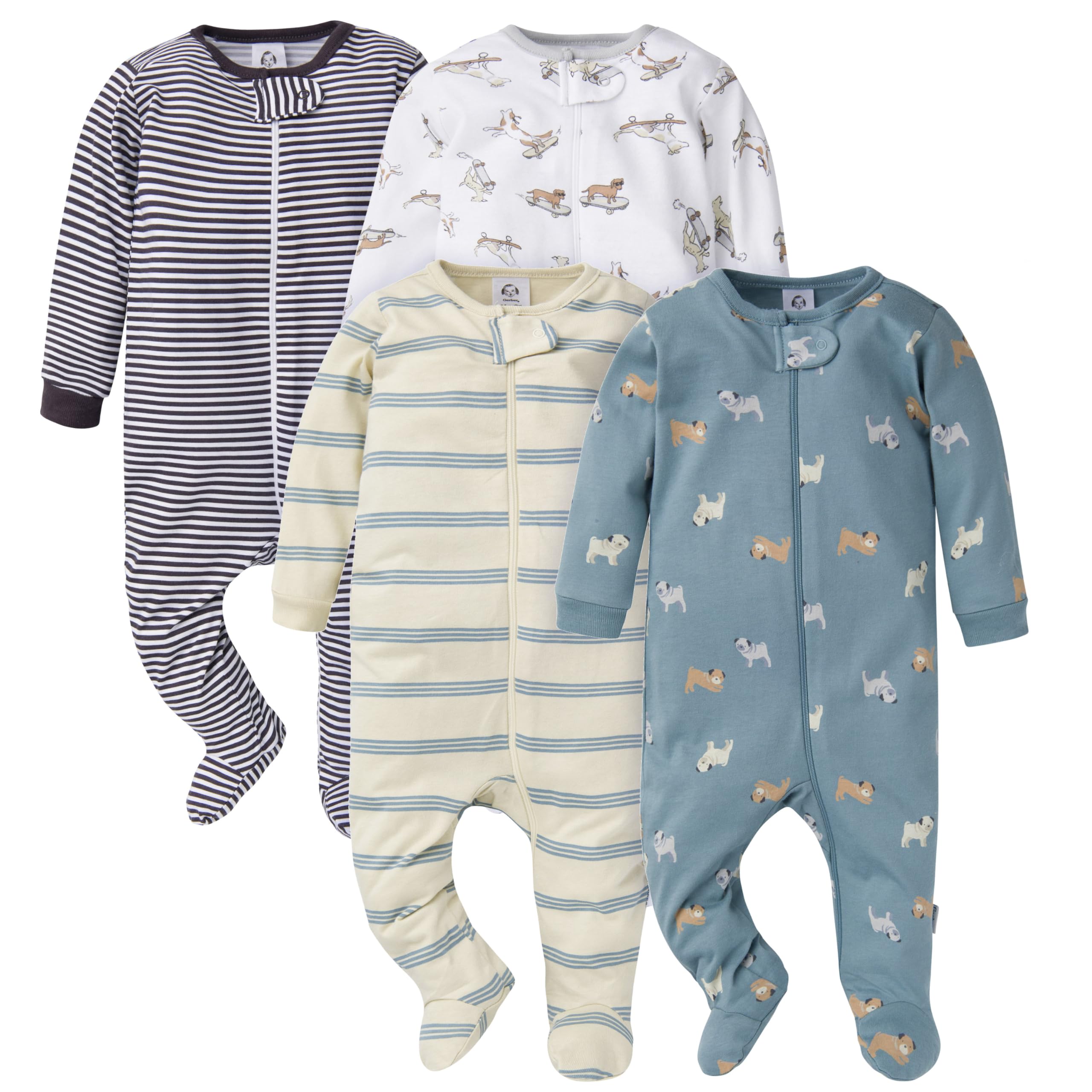 Gerber Baby Boys 4-Pack Sleep 'N Play Footie