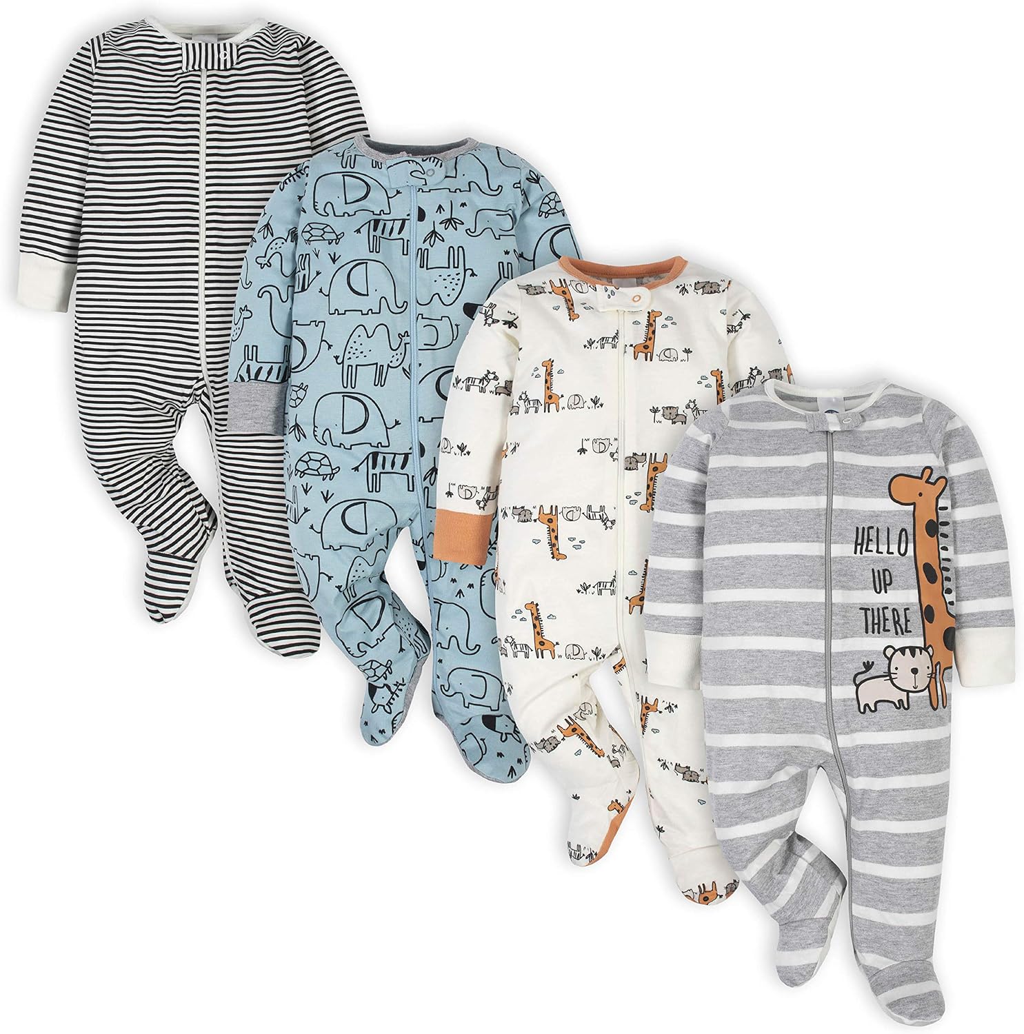 Gerber Baby Boys 4-Pack Sleep 'N Play Footie