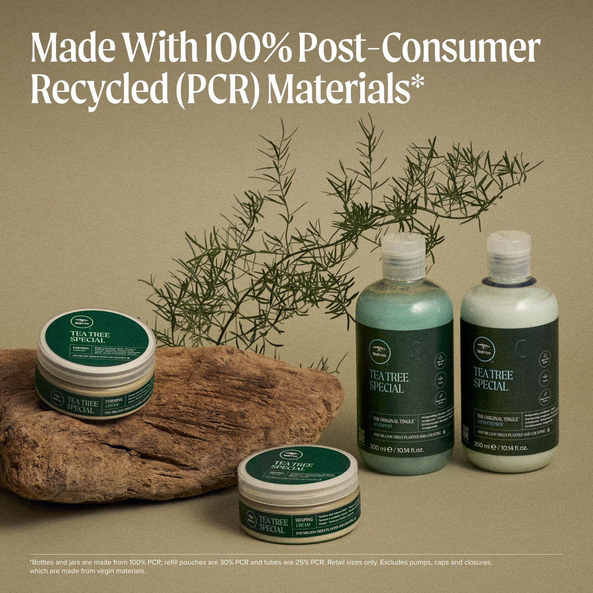 Tea Tree Hair and Body Moisturizer Leave-In Conditioner, Body Lotion, After-Shave Cream, For All Hair + Skin Types