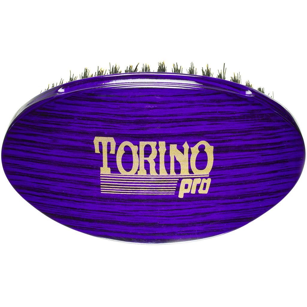 Torino Pro Wave Palm Brush #730 by Brush King - Medium Curve 360 Waves Multi-Purpose Brush