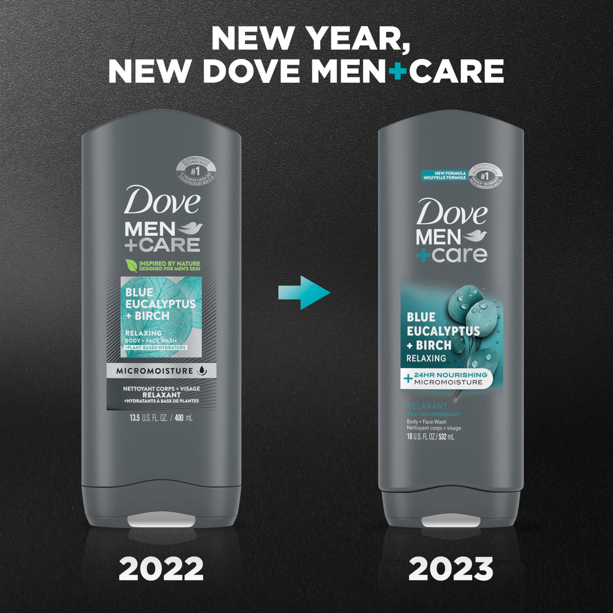DOVE MEN Moisturizing Body Wash for Men, Eucalyptus + Cedar Oil, 26oz