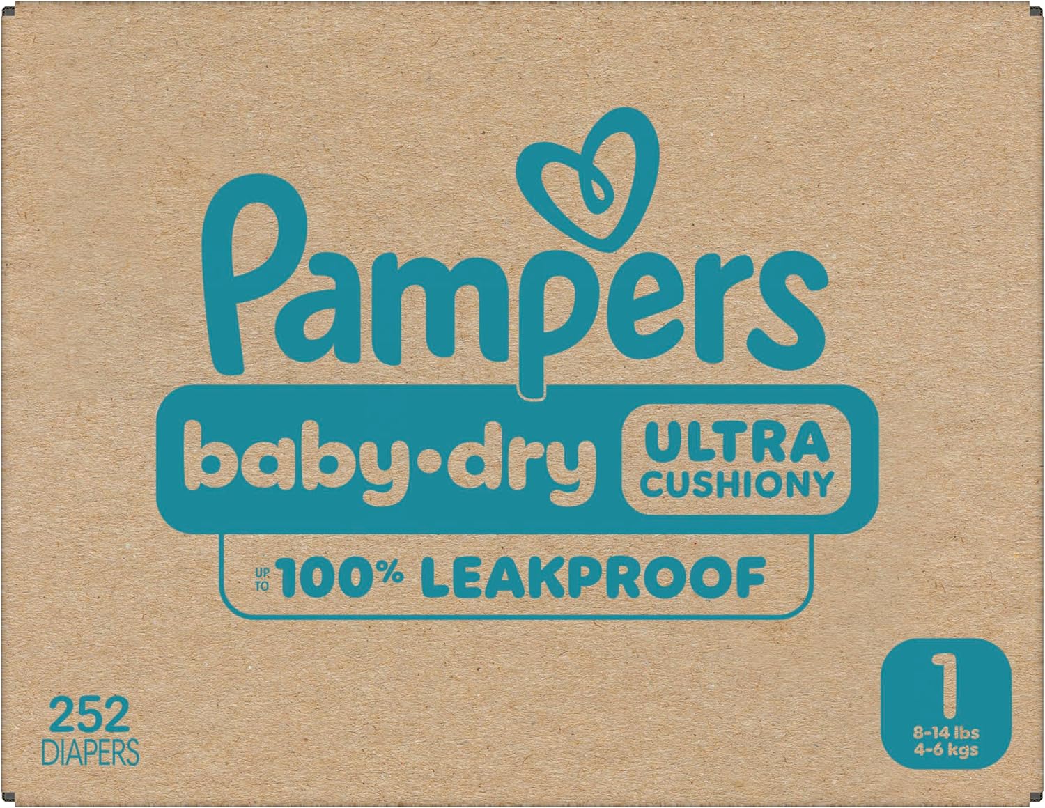 Pampers Diapers - Baby Dry - Size 3, 104 Count, Absorbent Disposable Infant Diaper (Packaging May Vary)