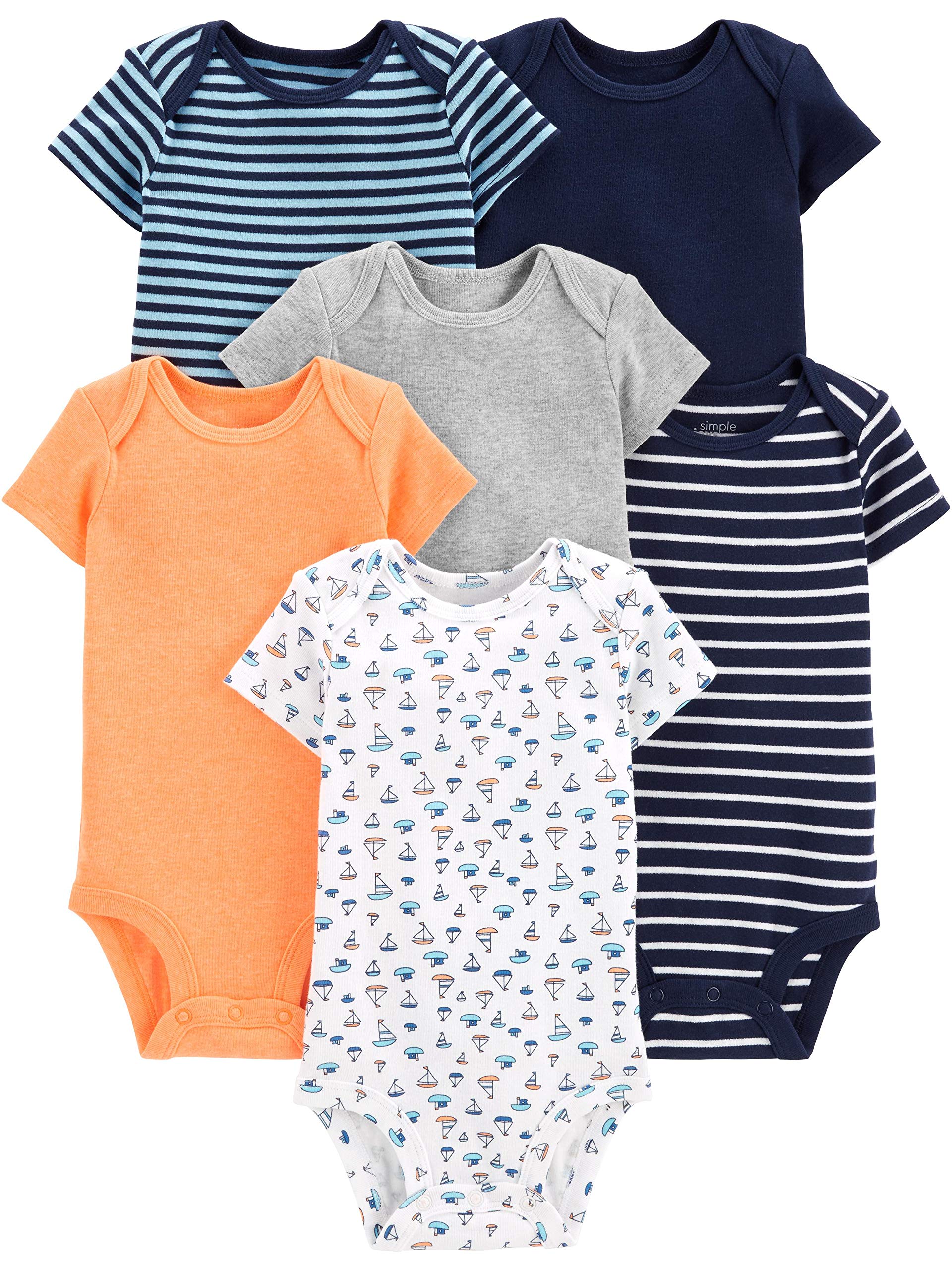 Simple Joys by Carter's Baby Boys 6-Pack Short-Sleeve Bodysuit