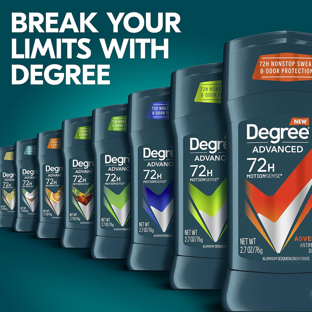 Degree Men Advanced Protection Antiperspirant Deodorant, Adventure, 2.7 oz, 2-Pack