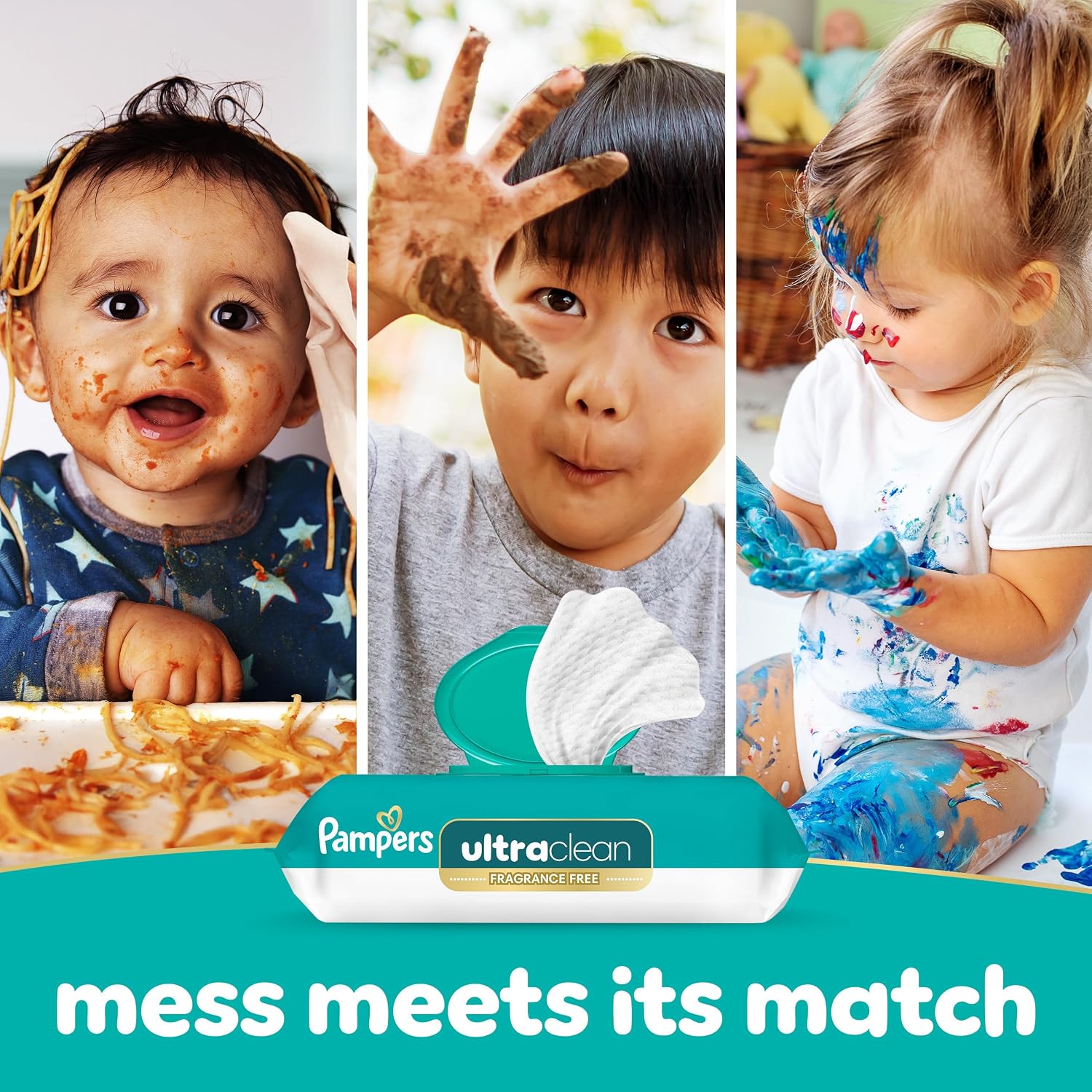 Pampers Ultraclean Baby Wipes (Previously 'Free & Gentle'), 99% Water, Hypoallergenic, Unscented, 100% Plant Based, Plastic-Free, 936 Wipes Total (12X Flip-Top Packs)