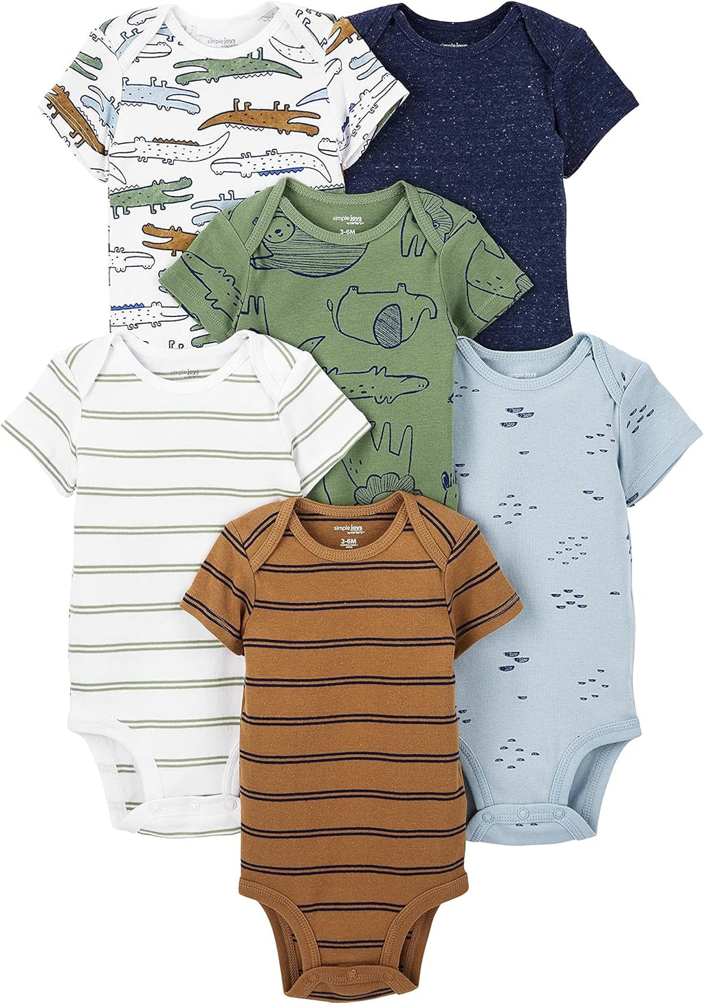 Simple Joys by Carter's Baby Boys 6-Pack Short-Sleeve Bodysuit