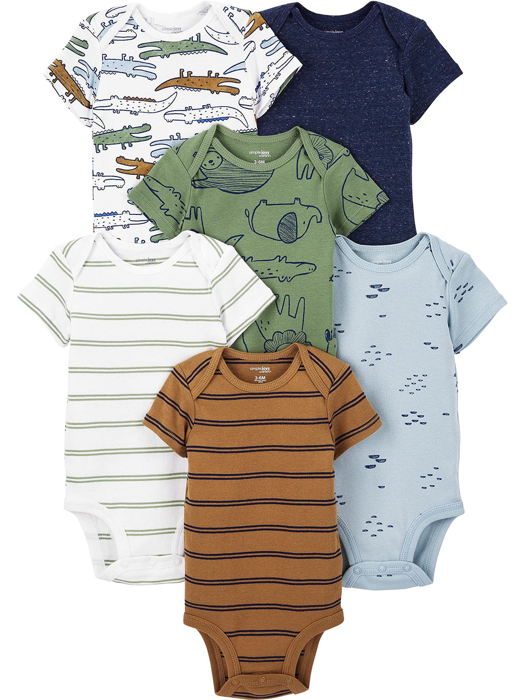 Simple Joys by Carter's Baby Boys 6-Pack Short-Sleeve Bodysuit