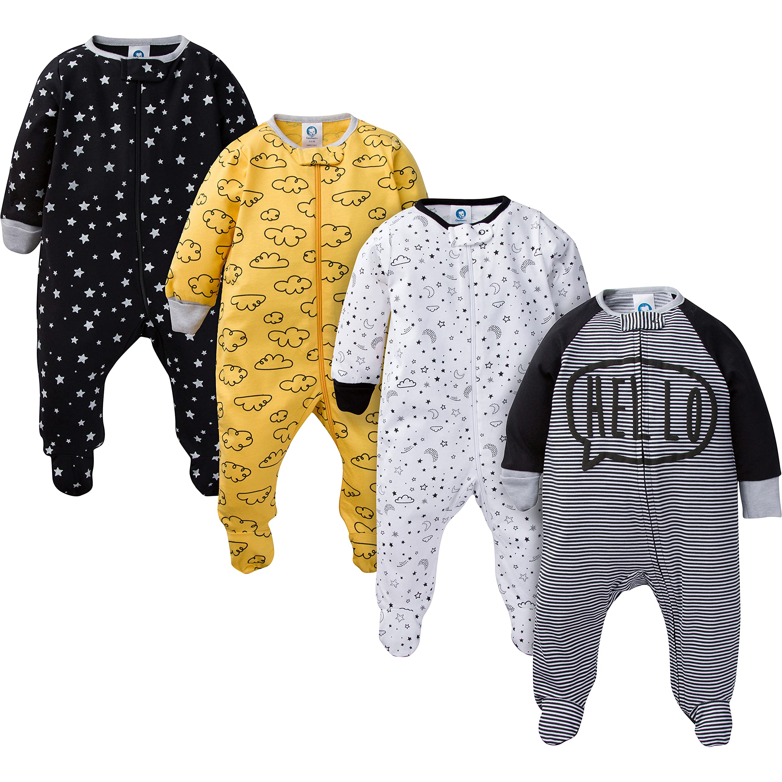 Gerber Baby Boys 4-Pack Sleep 'N Play Footie