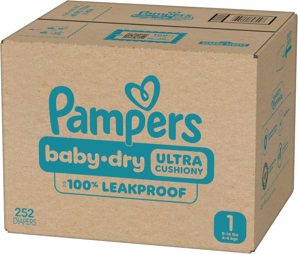 Pampers Diapers - Baby Dry - Size 3, 104 Count, Absorbent Disposable Infant Diaper (Packaging May Vary)