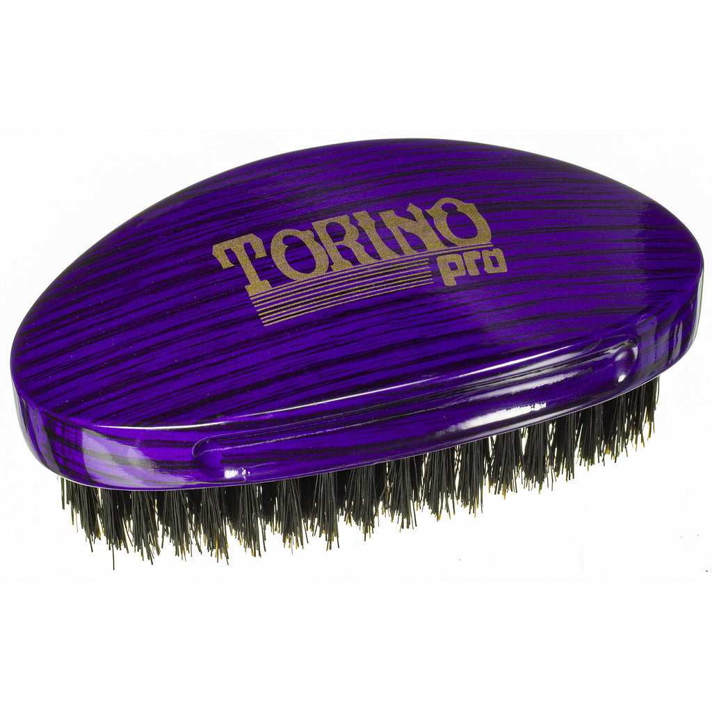 Torino Pro Wave Palm Brush #730 by Brush King - Medium Curve 360 Waves Multi-Purpose Brush