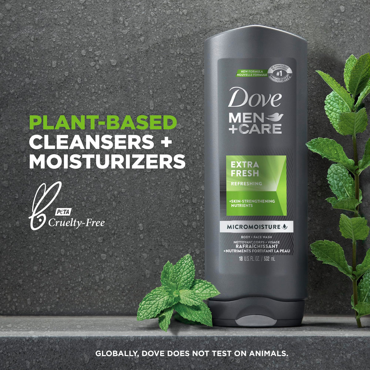 DOVE MEN Moisturizing Body Wash for Men, Eucalyptus + Cedar Oil, 26oz