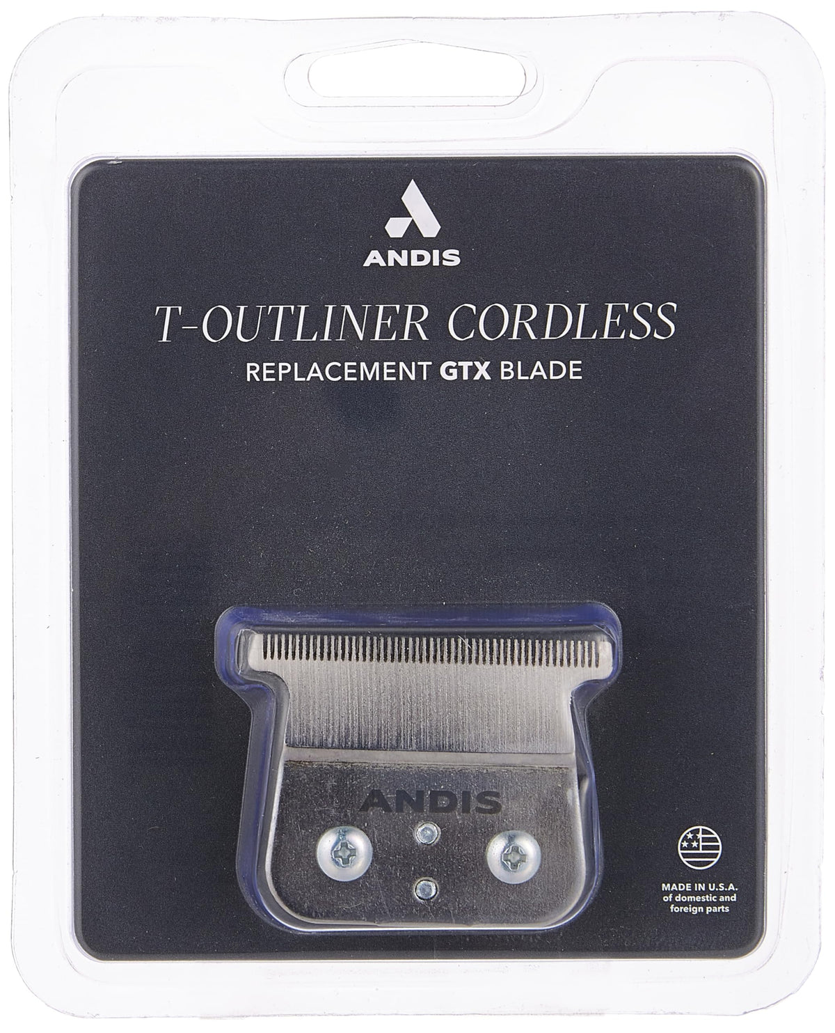 Andis 74055 Professional Corded/Cordless Hair & Beard Trimmer, Zero Gapped, Close Cutting Carbon Steel T-Outliner Blade, Grey