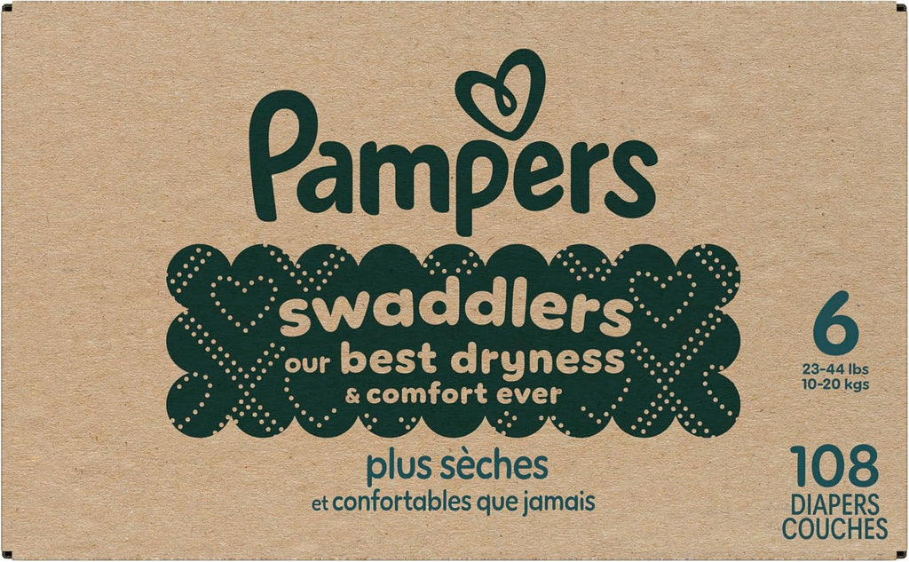 Pampers Swaddlers Newborn Diapers, Size Newborn (10 lbs), 84 Count, Fragrance Free, Hypoallergenic, Absorbent, Pediatrician Recommended, Skin Safe