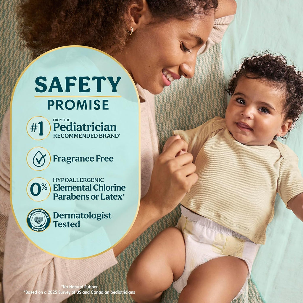 Pampers Swaddlers Newborn Diapers, Size Newborn (10 lbs), 84 Count, Fragrance Free, Hypoallergenic, Absorbent, Pediatrician Recommended, Skin Safe