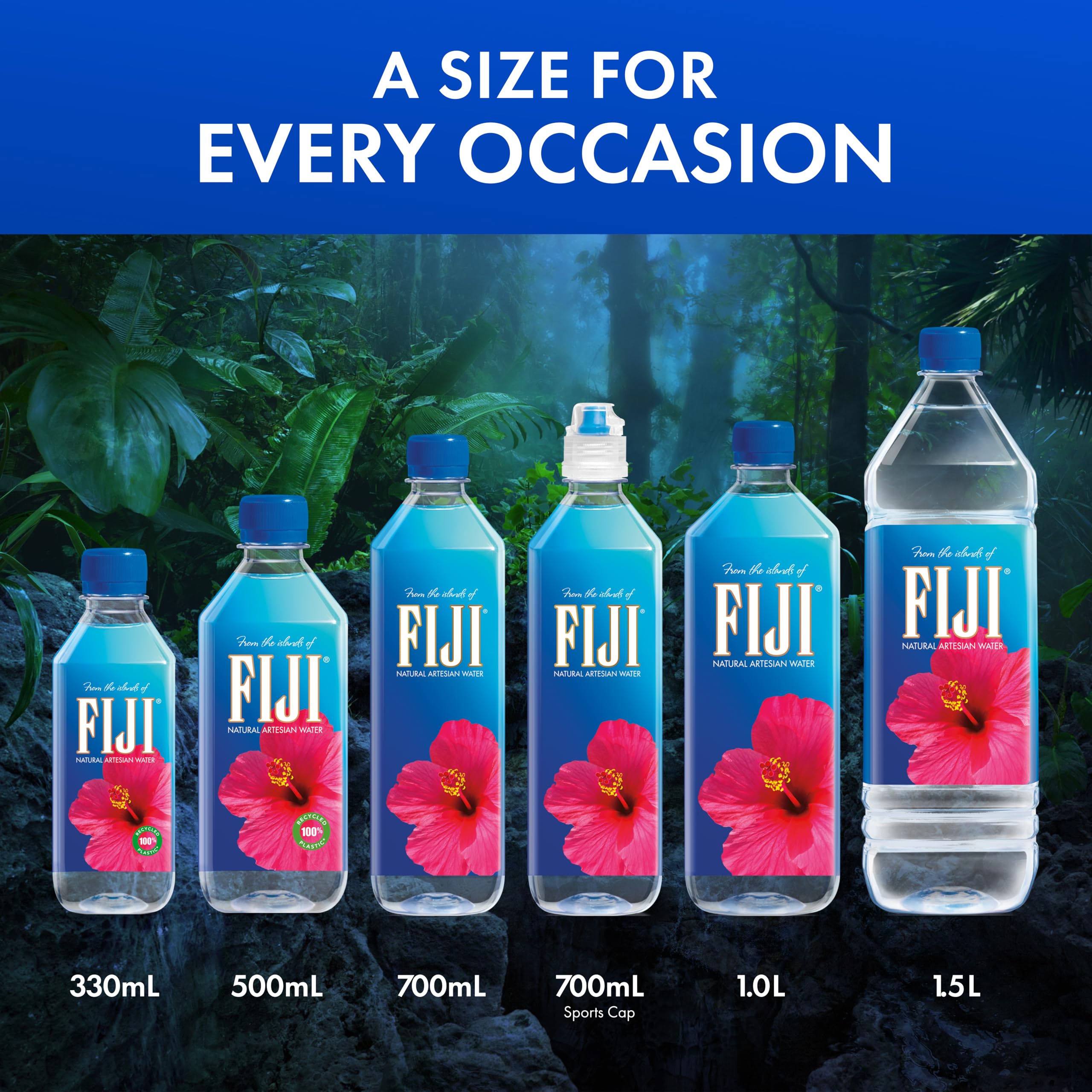 FIJI Natural Artesian Water – 12-Pack, 1.5L