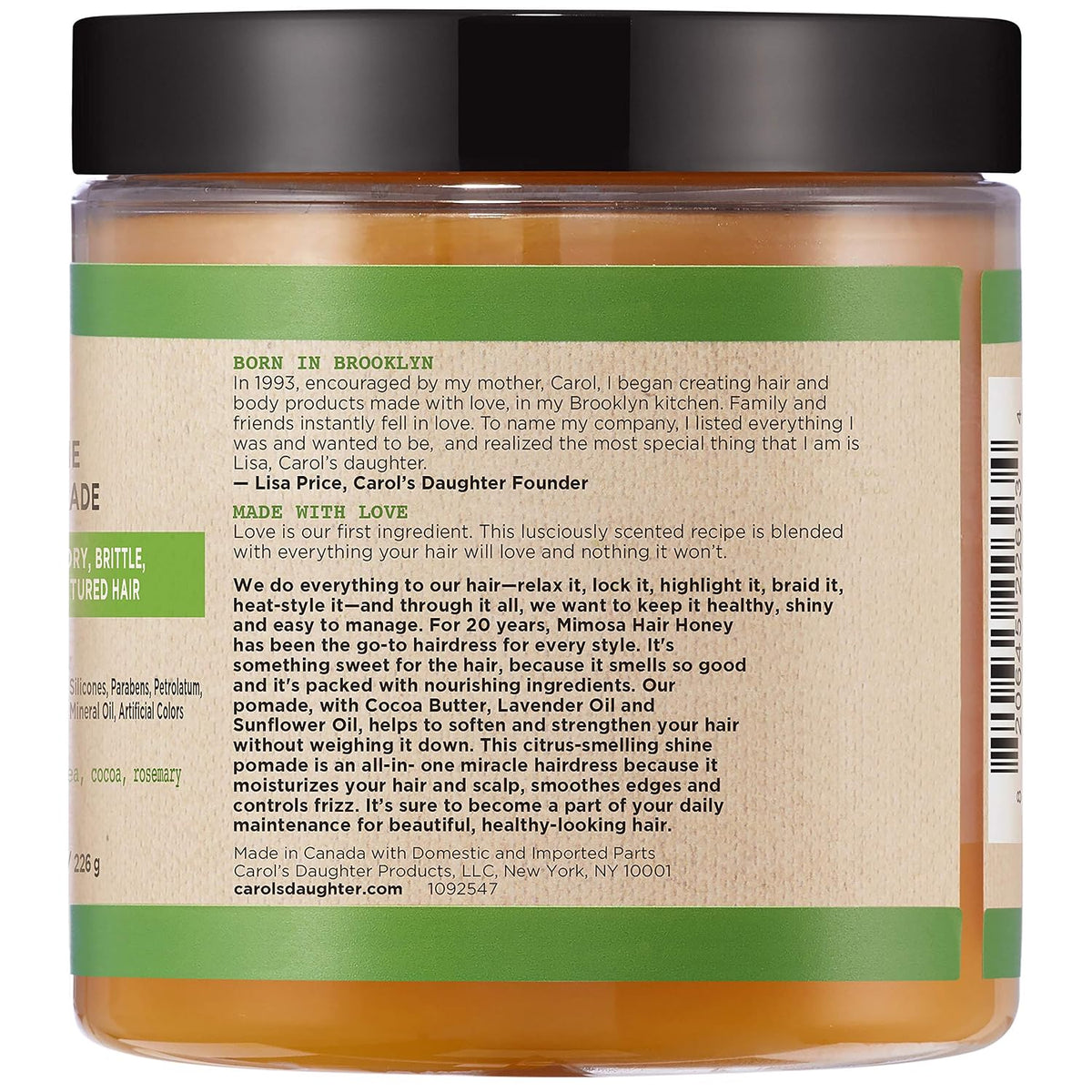 Carol'S Daughter Mimosa Hair Honey Shine Pomade Hairdress, 8 Fl Oz