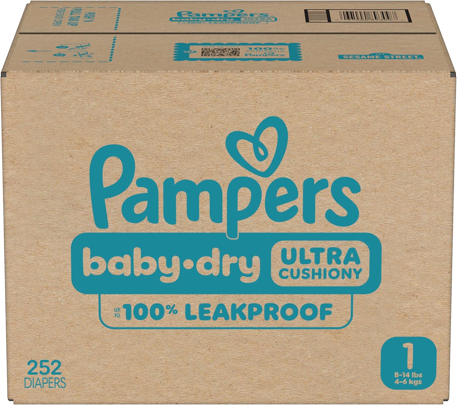 Pampers Diapers - Baby Dry - Size 3, 104 Count, Absorbent Disposable Infant Diaper (Packaging May Vary)