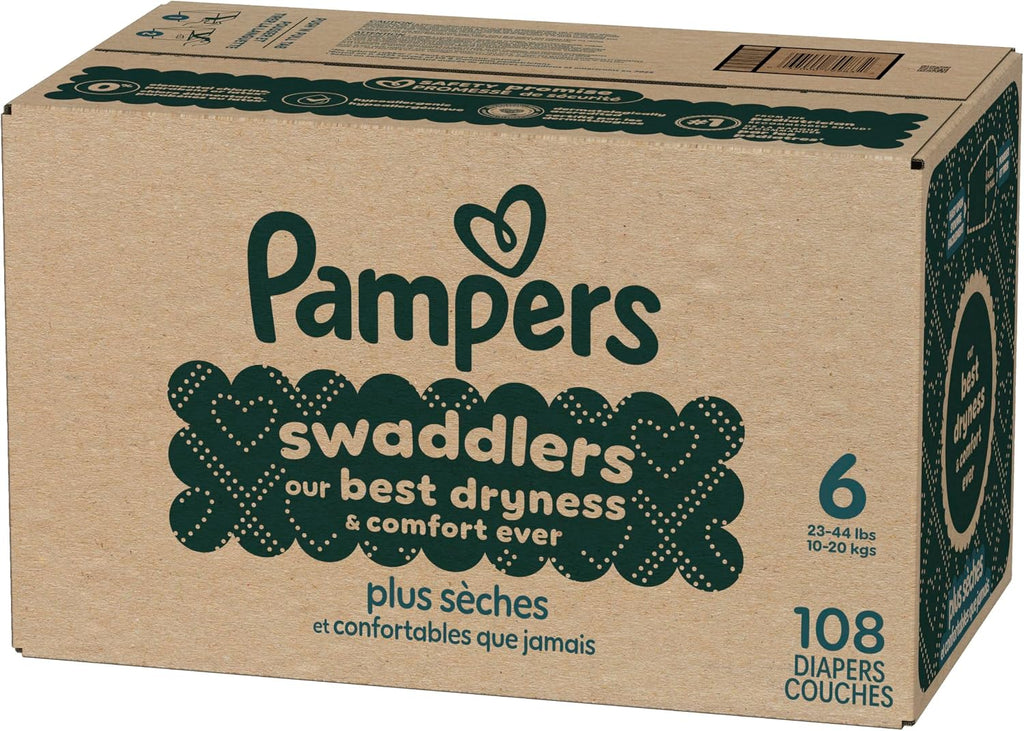 Pampers Swaddlers Newborn Diapers, Size Newborn (10 lbs), 84 Count, Fragrance Free, Hypoallergenic, Absorbent, Pediatrician Recommended, Skin Safe