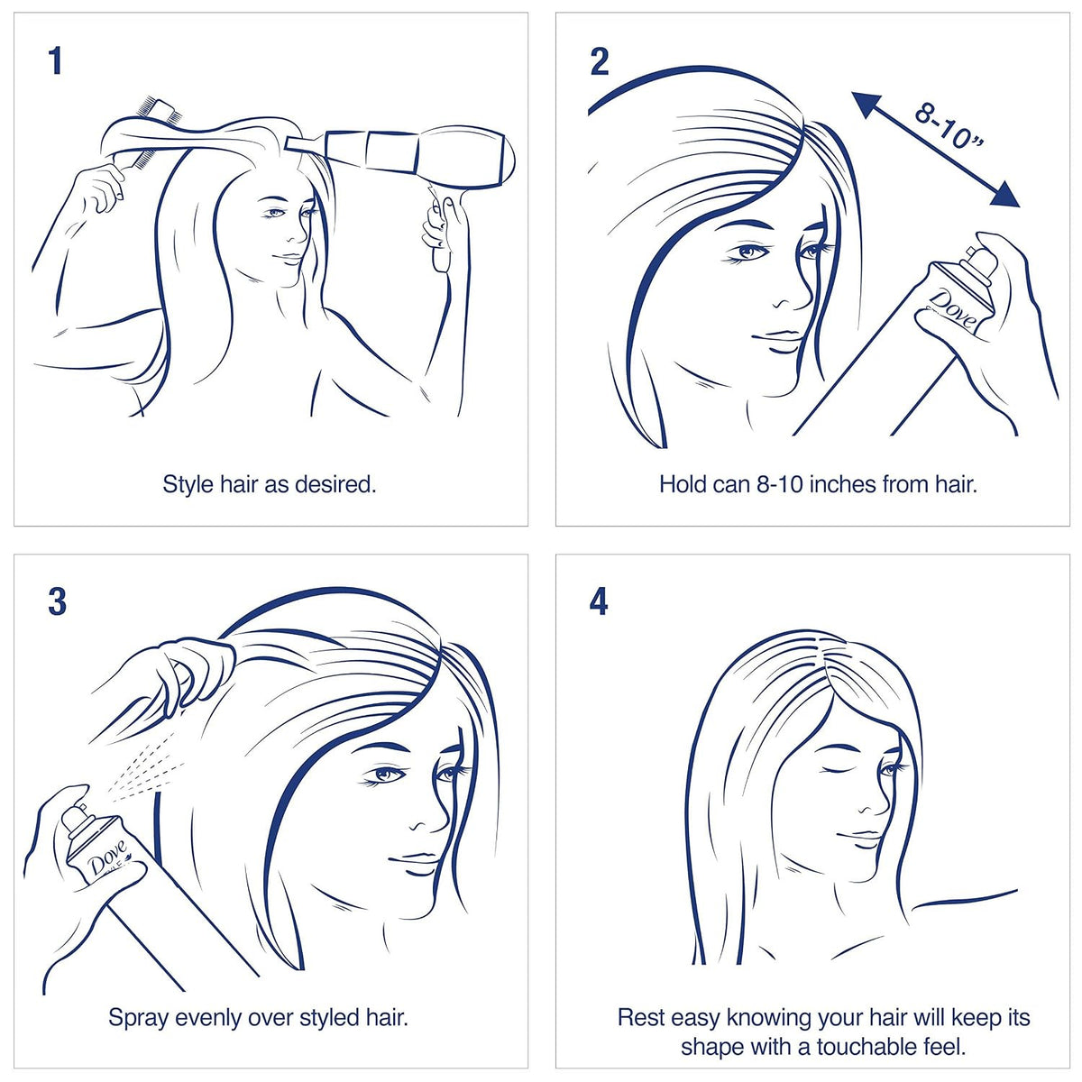 Dove Hairspray, Extra Hold, 7 Ounce