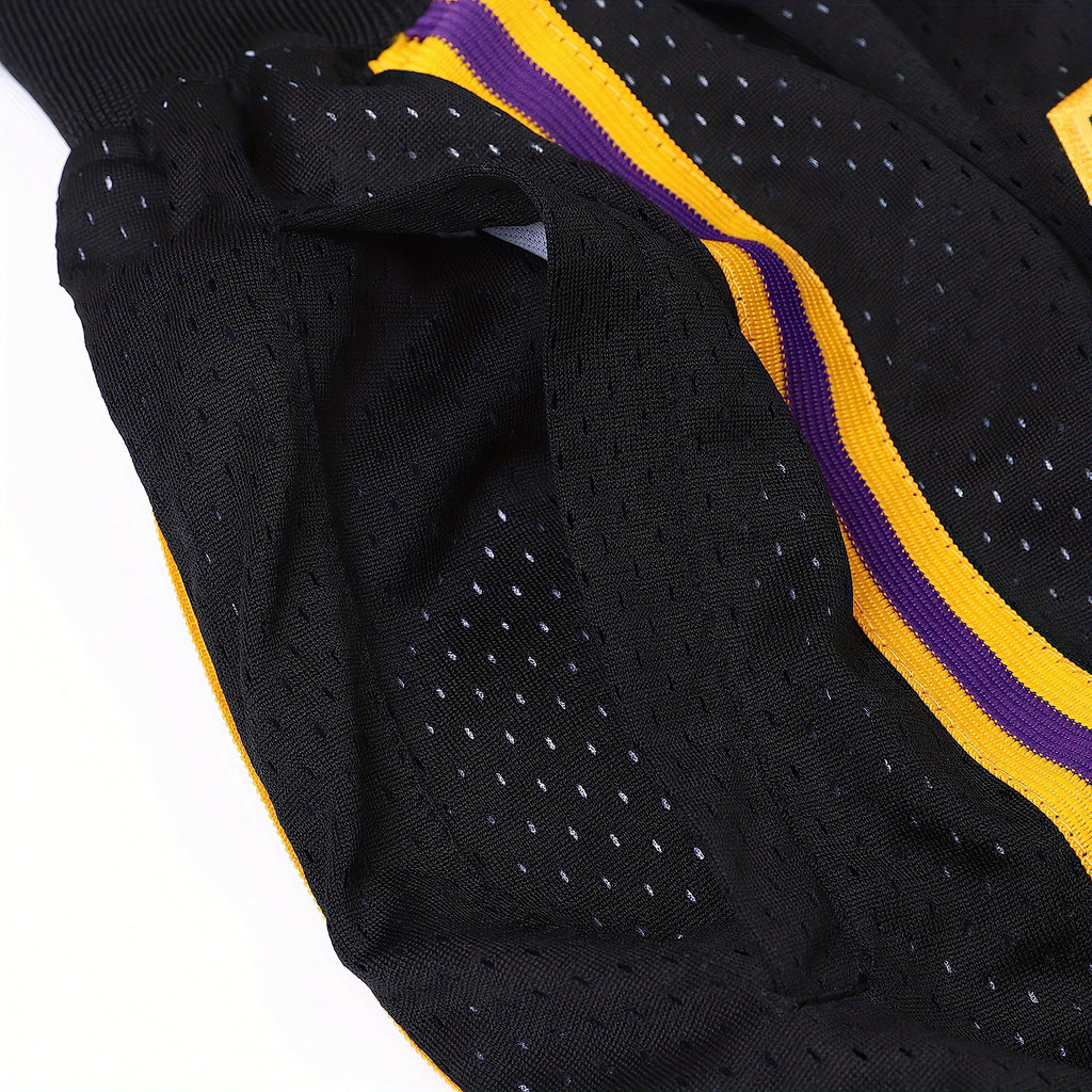 Mesh Basketball Shorts Drawstring Retro Casual Fashion Short with Pockets for Men Women